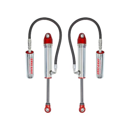 Afe Hydraulic, With Reservoir, Adjustable, Without Shock Boots, Silver and Red, Set of 2 202-0056-01